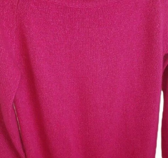 Reference Point Women Small Fuscia Long Sleeve Silk & Wool Blended Sweat… - Picture 4 of 11